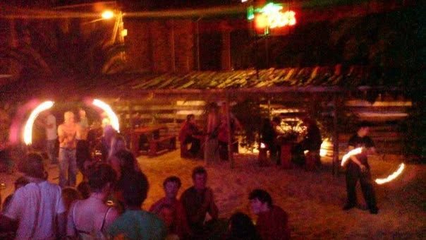 The first Organik, lit up at night